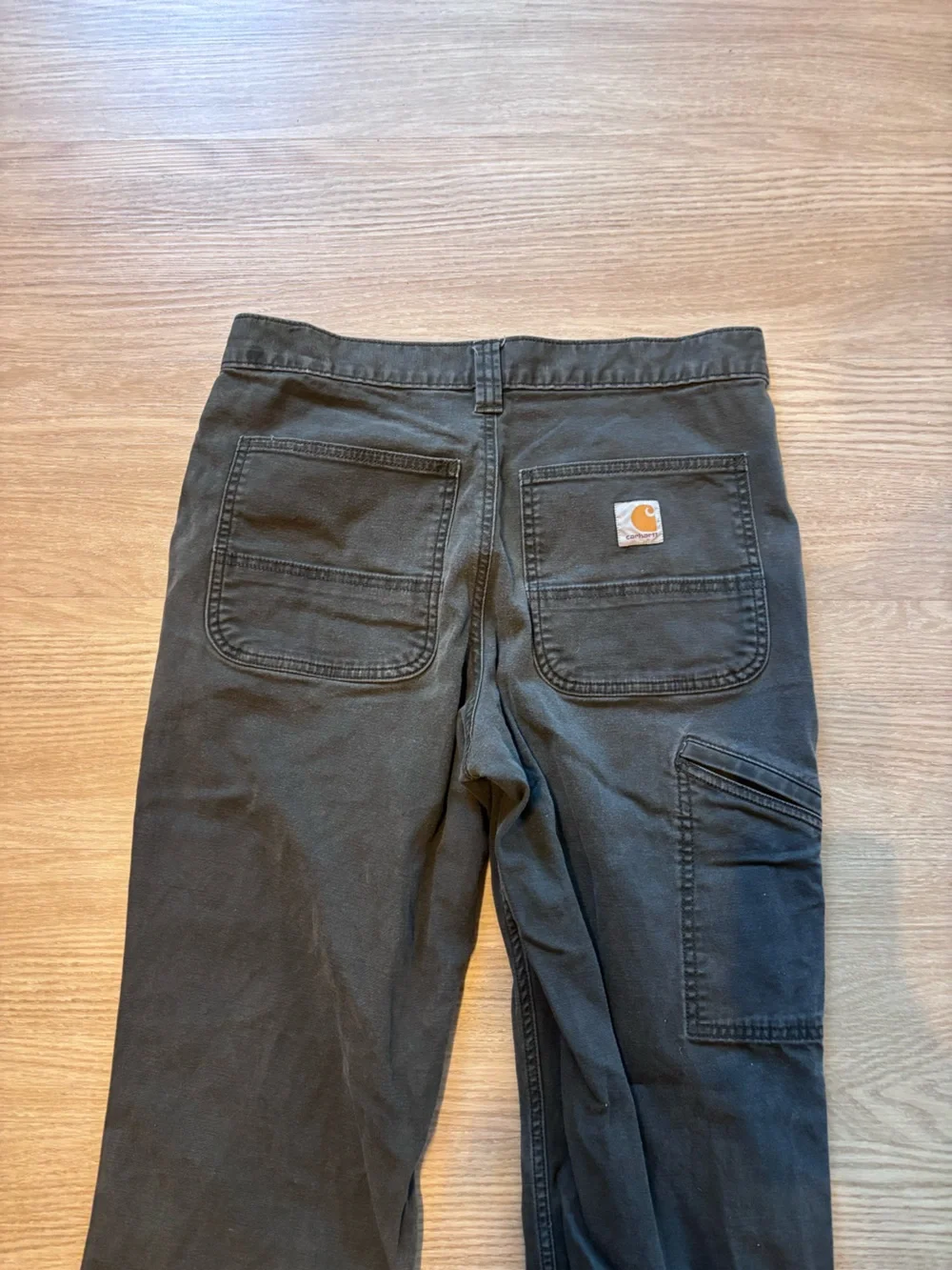 Carhartt Men’s 31x32 (Fits 31x29) Relaxed Fit Green Carpenter Pants Faded Work